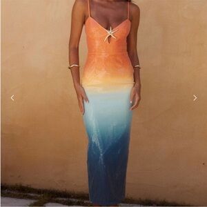Benito Ombré sequin dress